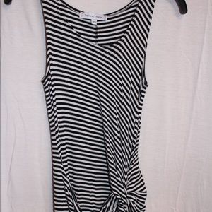 Black and White Striped Dress